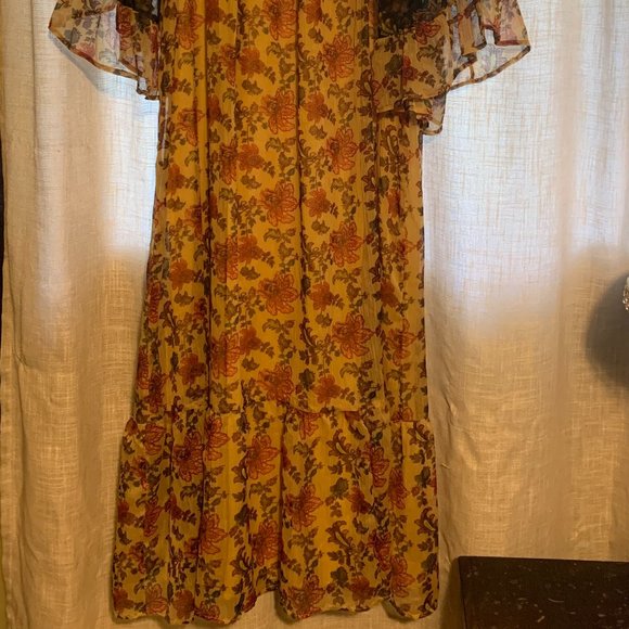 Anthropologie dress MAIZE/PAIL Size L - Picture 3 of 6